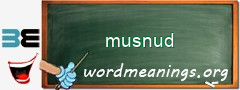 WordMeaning blackboard for musnud